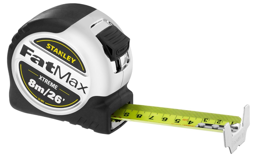 STANLEY FatMax Xtreme 8m/26' Tape Measure With Chrome Case And Rubber Grip