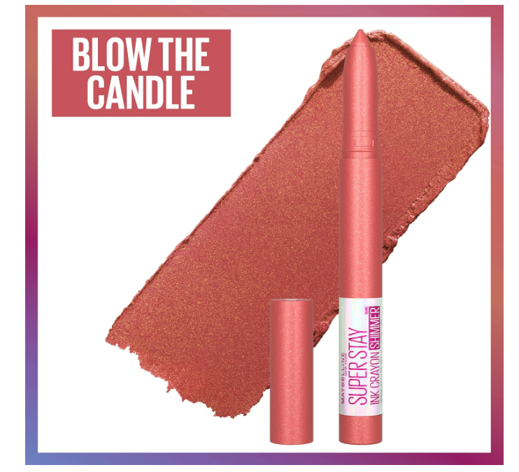 MAYBELLINE New York SuperStay Ink Crayon Shimmer Lipstick Birthday Collection (Limited Edition) - Blow The Candle
