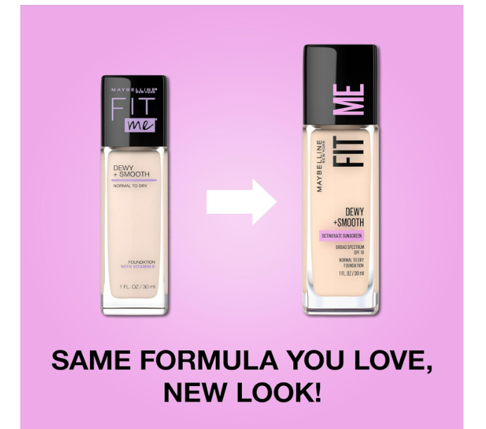 Maybelline Fit Me Dewy + Smooth Liquid Foundation Makeup, Ivory, 1 Count