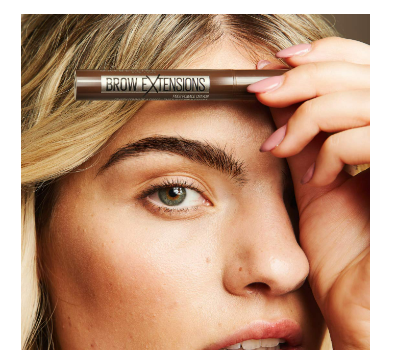MAYBELLINE New York Brow Extensions Fiber Pomade Crayon Eyebrow Crayon - 01, Blonde