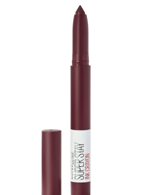 Maybelline Lipstick, Superstay Matte Ink Crayon Longlasting Red Purple Lipstick with Precision Applicator 65 Settle For More