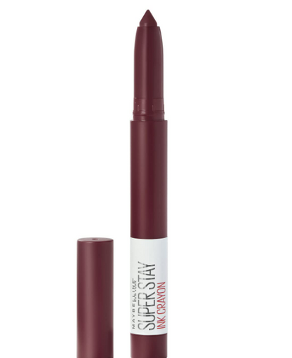 Maybelline Lipstick, Superstay Matte Ink Crayon Longlasting Red Purple Lipstick with Precision Applicator 65 Settle For More