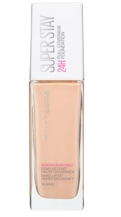 Maybelline New York Foundation, Superstay 24 Hour Longlasting Foundation, Lightweight Feel, Water and Transfer Resistant, 30 ml, Shade: 30, Sand