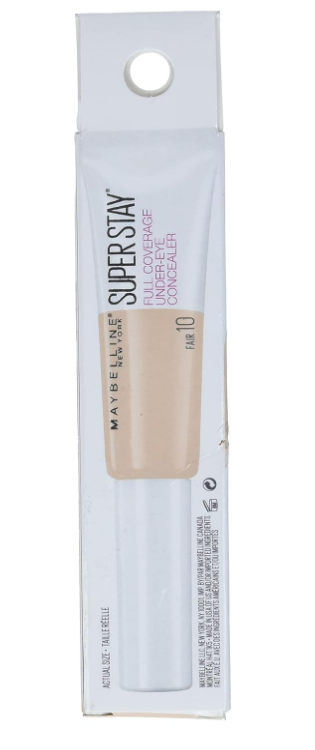 Maybelline New York Super Stay Super Stay Full Coverage, Brightening, Long Lasting, Under-eye Concealer Liquid Makeup For Up To 24H Wear, With Paddle Applicator, Fair, 0.23 fl. oz.