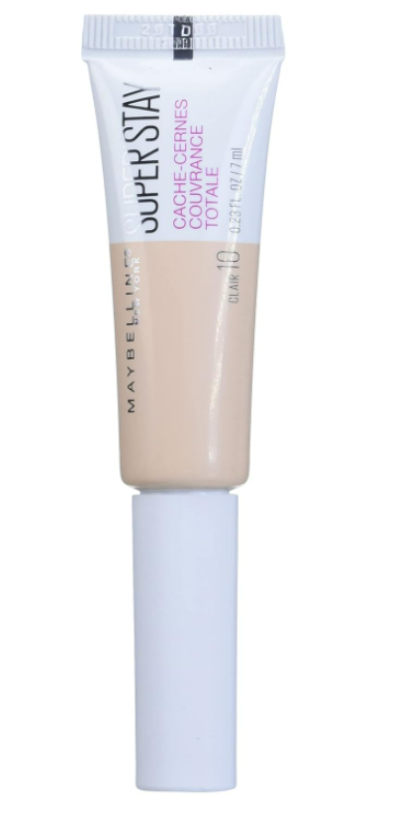 Maybelline New York Super Stay Super Stay Full Coverage, Brightening, Long Lasting, Under-eye Concealer Liquid Makeup For Up To 24H Wear, With Paddle Applicator, Fair, 0.23 fl. oz.