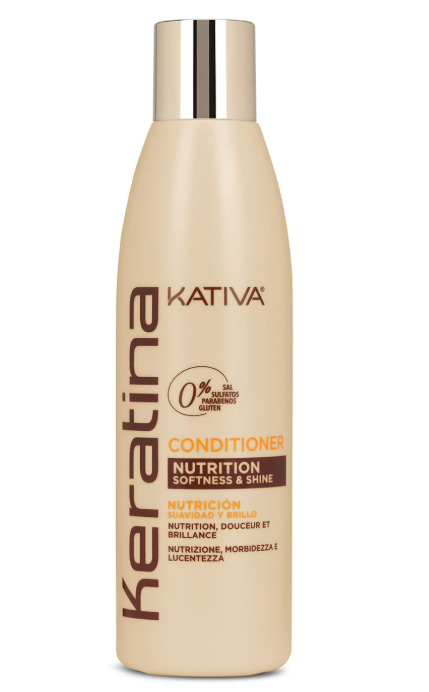 KATIVA Hair Conditioner, 8.45 Fl Oz, Rebuild & Strengthen Damaged Hair, Sulfate Free, Gluten Free, Paraben Free, Salt Free with Hydrolyzed Keratin & Ceramides for Soft, Shiny and Nourished Hair