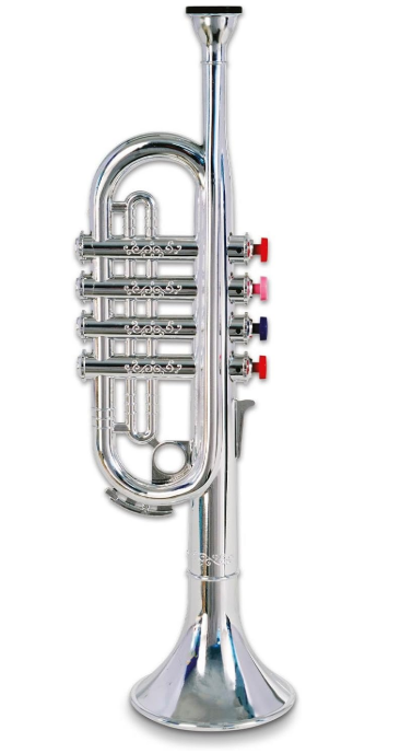Bontempi 32 3831 4 Notes Silver Trumpet, 37 cm, Multi-Color, 38 cm