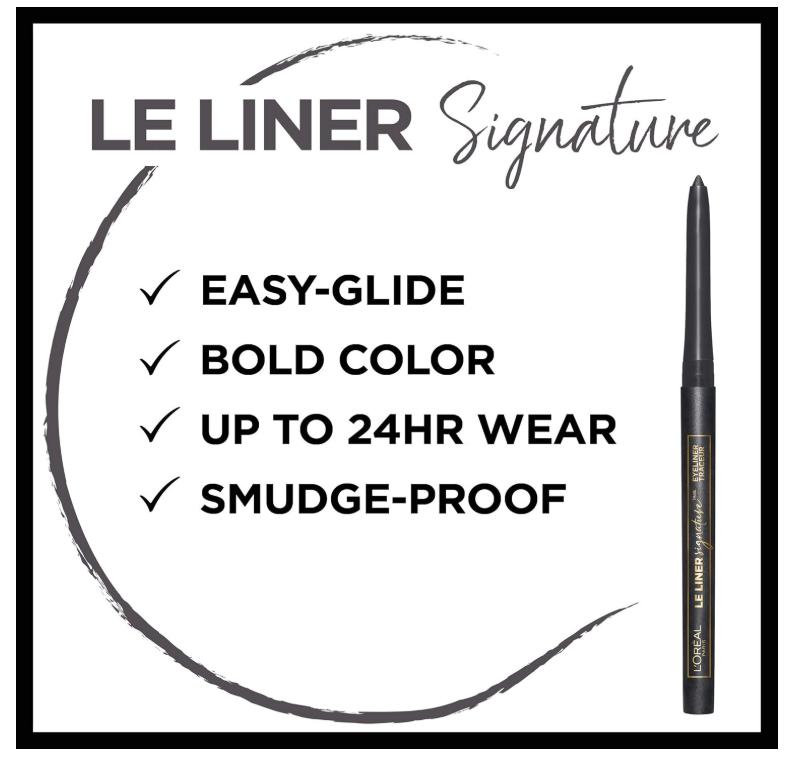 L’Oréal Paris Makeup Le Liner Signature Mechanical Eyeliner, Easy-Glide, Smudge Resistant, Bold Color, Long Lasting, Waterproof Eyeliner, Taupe Grey Tweed, 0.011 oz., 1 count