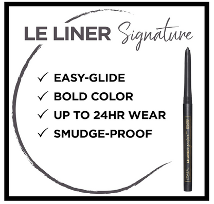 L’Oréal Paris Makeup Le Liner Signature Mechanical Eyeliner, Easy-Glide, Smudge Resistant, Bold Color, Long Lasting, Waterproof Eyeliner, Taupe Grey Tweed, 0.011 oz., 1 count
