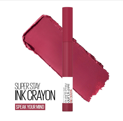 Maybelline SuperStay Ink Crayon Matte Longwear Lipstick With Built-in Sharpener, Speak Your Mind, 0.04 Ounce
