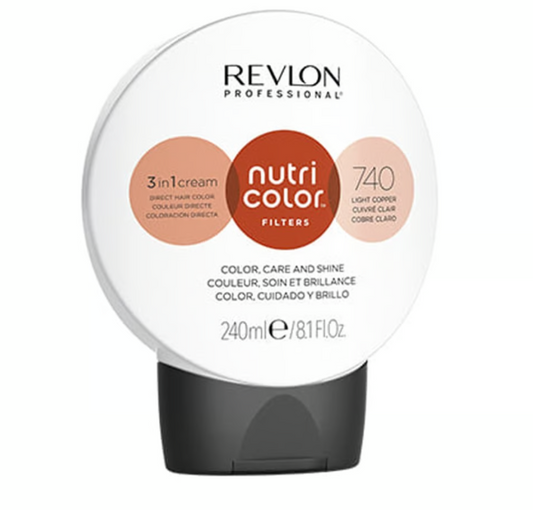 Revlon Professional Nutri Color Filters 3in1 Cream 740 Light Copper Hair Dye 240ml