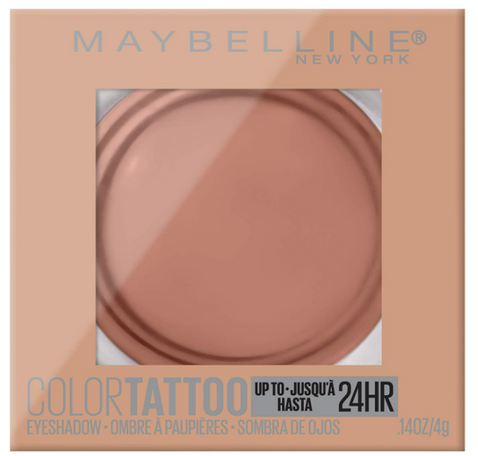 Maybelline New York Color Tattooup to 24Hr Longwear Waterproof Fade Crease Resistant Blendable Cream Eyeshadow Pots Makeup, Urbanite, 0.14 oz