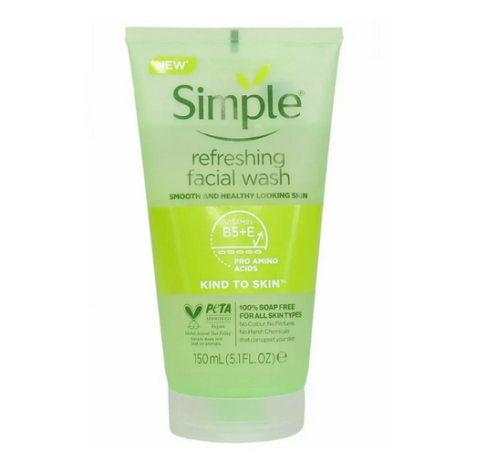 Simple Kind To Skin Vitamin B5 + E Pro Amino Acids Refreshing Facial Wash 150 ml