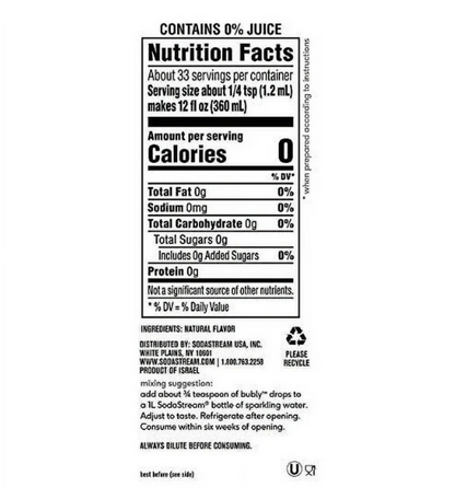 SodaStream Bubly Drops - Raspberry Bubly 1.36 fl oz