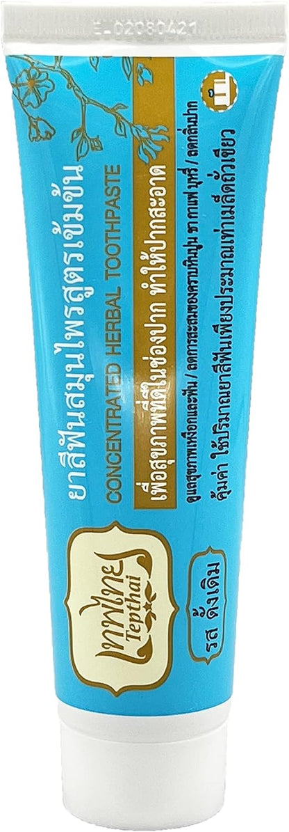 Tepthai Concentrated Herbal Toothpaste Thai Herbs - Original Flavor 70g (Pack of 3)