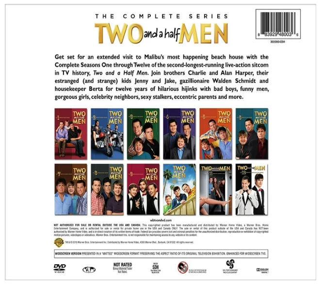 Two And A Half Men: The Complete Series [DVD]