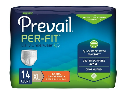 Unisex Prevail Per-Fit Pull-On Daily Underwear Adult Diaper - XL (Extra Absorbency)